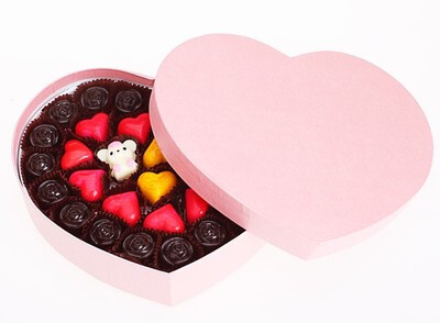 定做心形盒子 礼品包装盒 手工巧克力盒 川崎玫瑰花盒子 心形礼盒