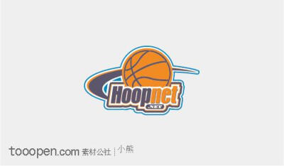 hoopnet篮球图形标志设计logo设计