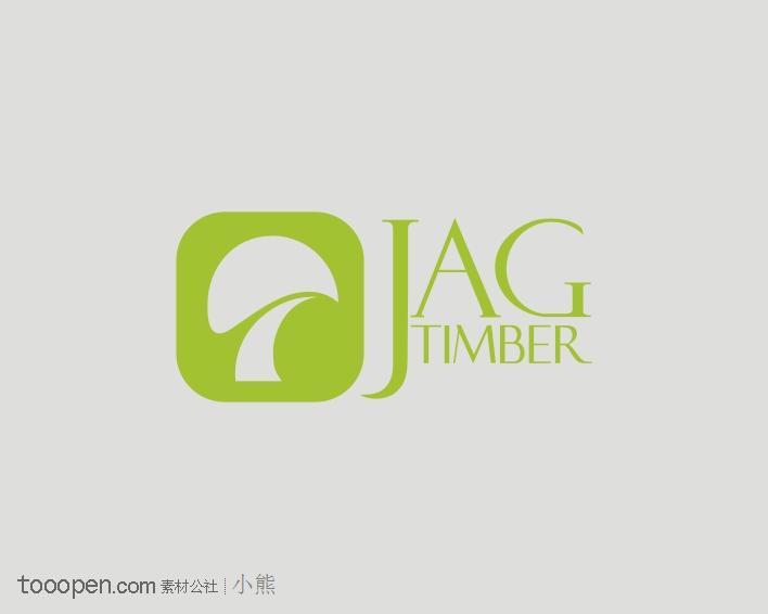 jag timber英文图形标志设计logo设计