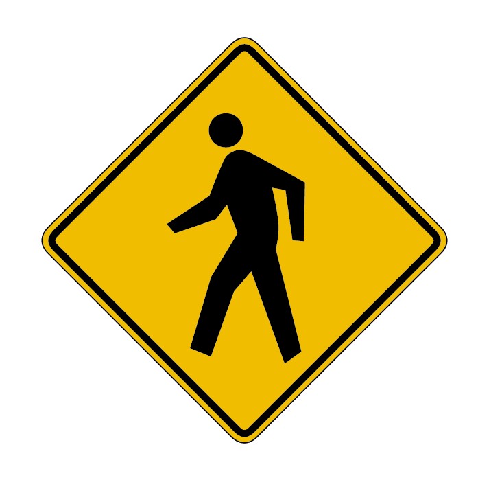 人行道道路交通标志汽车标志