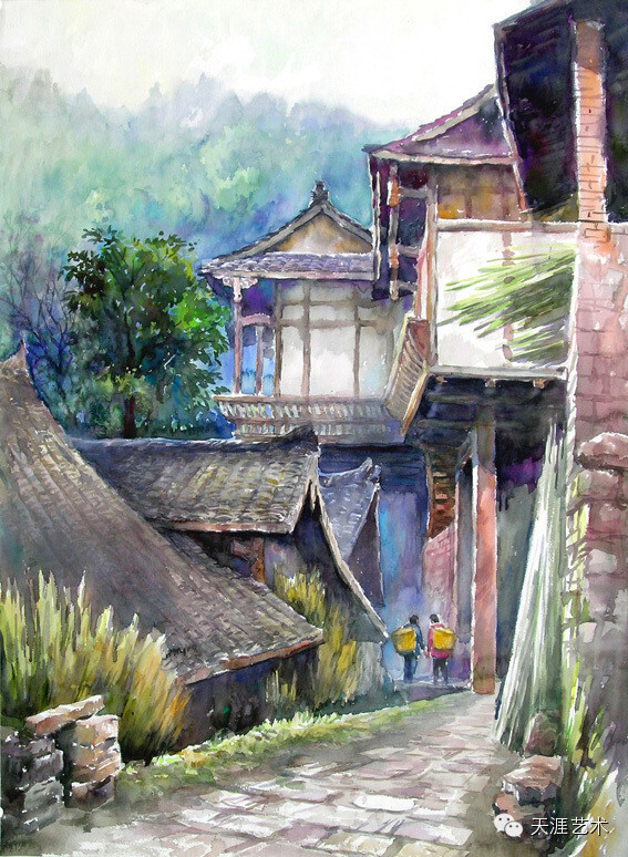 [转载]美景总在回首处(陈重武水彩画欣赏)