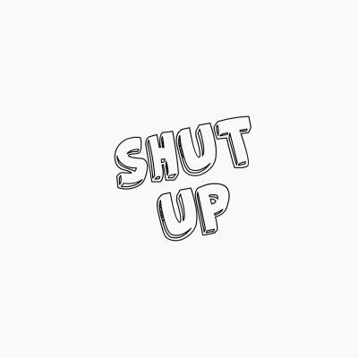 黑社绘 创意防水纹身贴 shut up u can u up no can no 哔哔