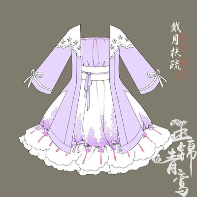 【玉锦青鸾独家授权】【戴月扶疏】中国汉服元素lolita洋装