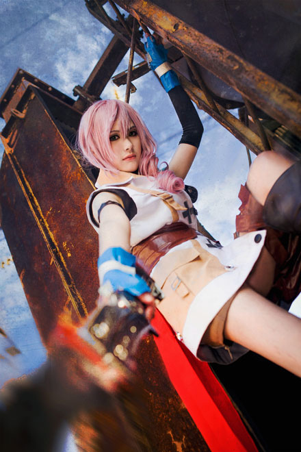 《最终幻想xiii》雷霆精美cos_cosplay_小