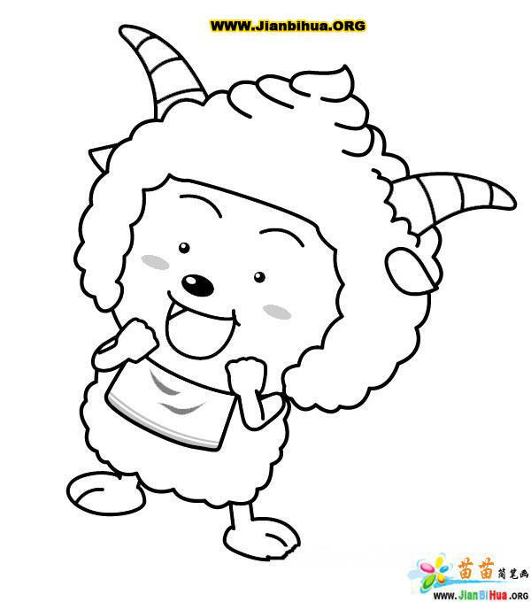 喜羊羊简笔画图片(16张)(第15张)
