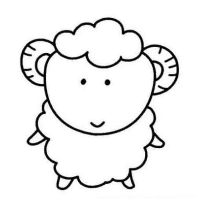 羊年卡通羊简笔画大全-可爱的卡通小羊