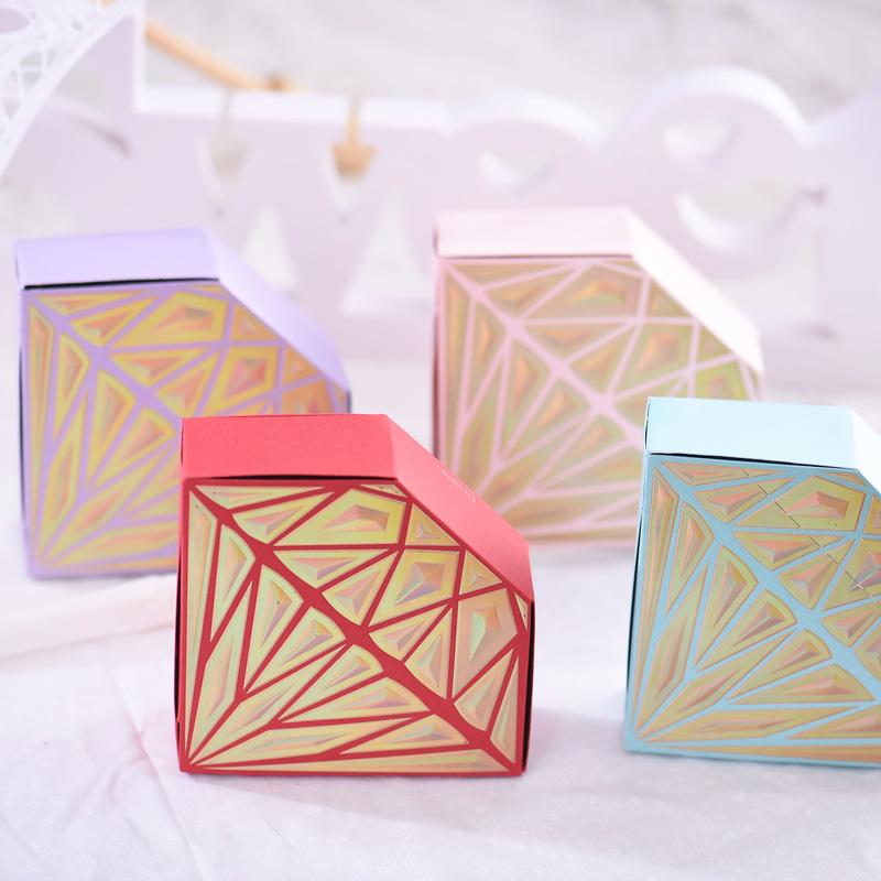 结婚婚庆喜糖包装个性创意钻石造型可装烟喜糖盒子钻石永恒