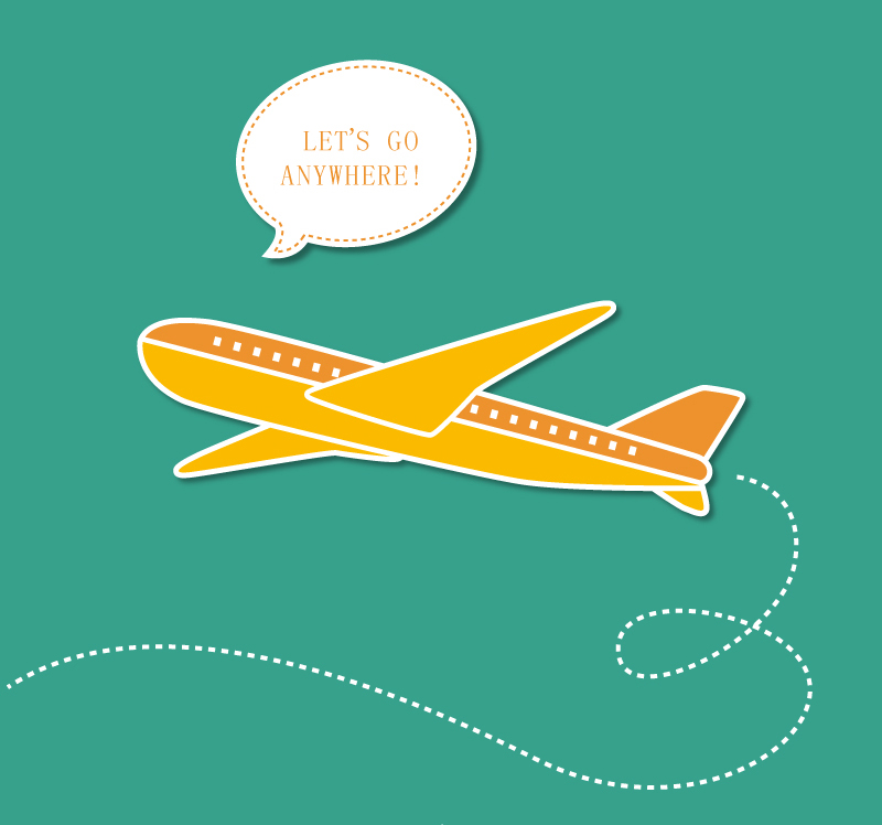 卡通飞行客机背景矢量素材,素材格式:ai,素材关键词:飞机,客机
