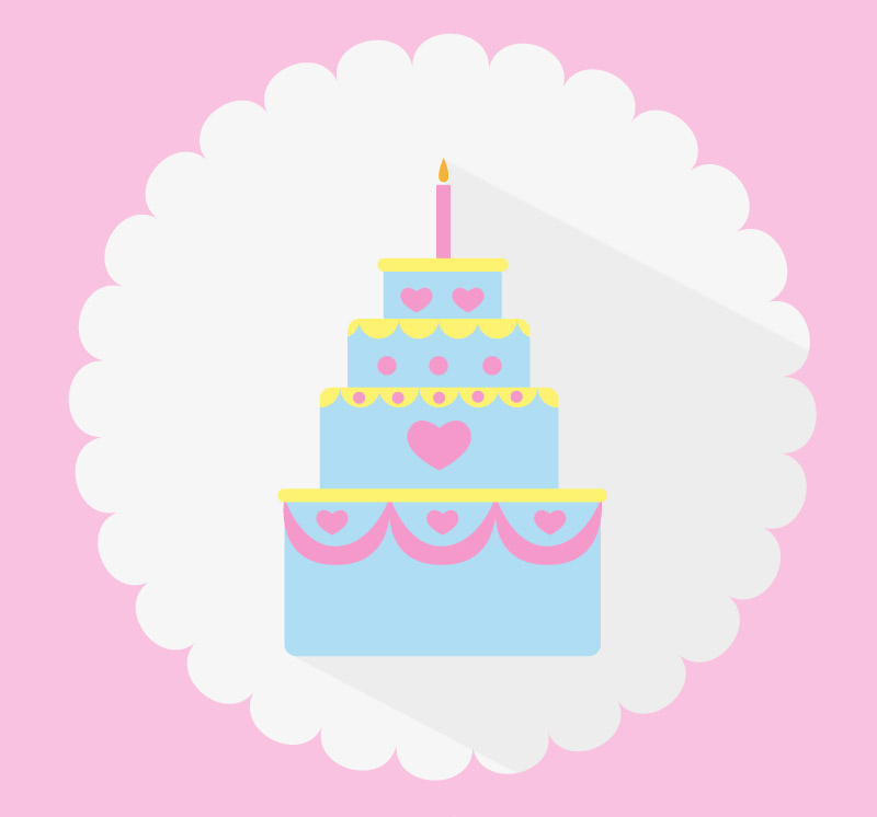 清新生日蛋糕矢量素材,素材格式:ai,素材关键词:生日,生日蛋糕