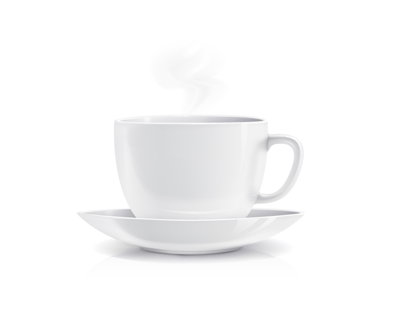 白色杯子设计矢量素材,素材格式:eps,素材关键词:咖啡杯,杯子,茶杯