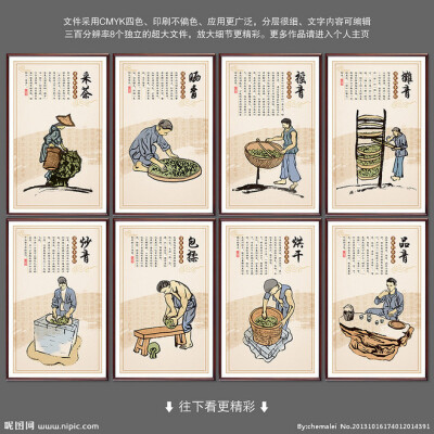 茶展板 茶文化海报 茶文化广告 茶文化展板 铁观音制作流程 制茶过程