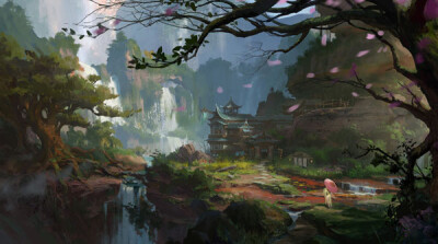 dawnpu概念场景插画设计——织梦网