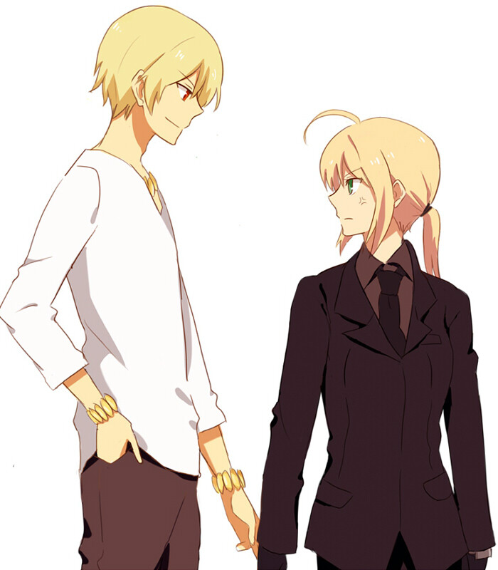 双王fate zero saber archer 身高差 金闪闪 吉尔伽美什