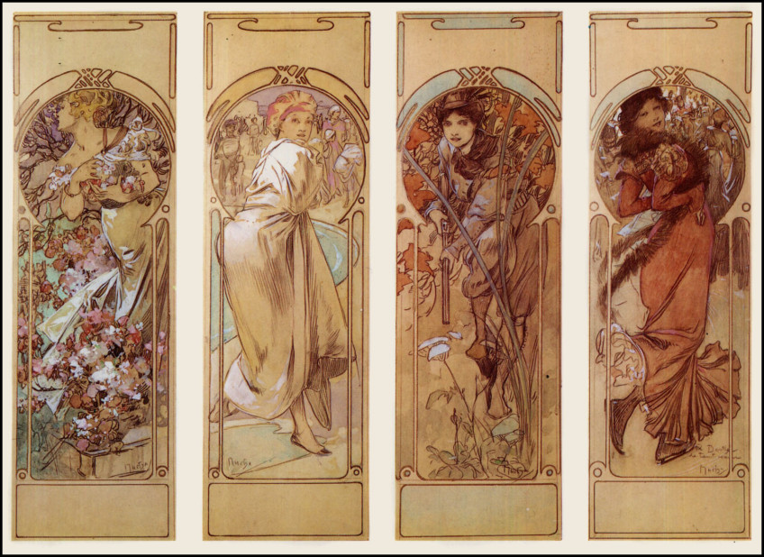 插画大师 阿尔丰斯·穆夏(alphonse maria mucha)的画作.