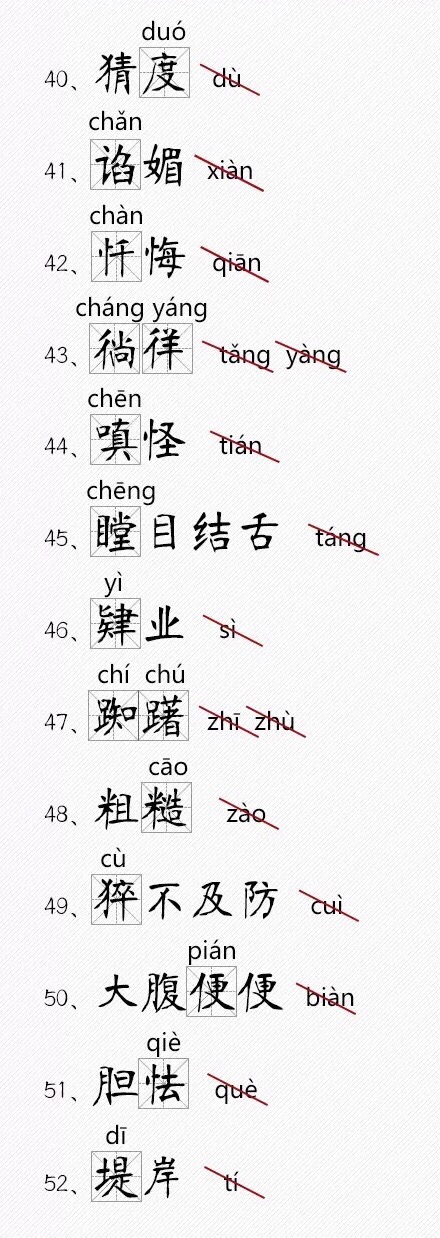 真正的小知识分享哦,毕竟读错字是件好尴尬的事情,特别是在你的男神