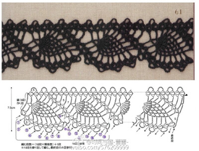 围巾 图片评论 0条  收集   点赞  评论  #钩针 图解 蕾丝菠萝花样