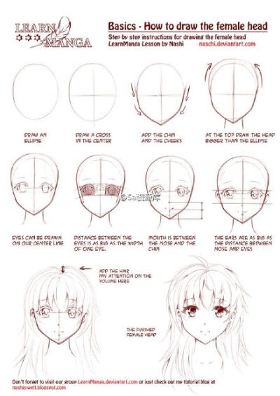 sai资源库# 动漫人物的脸型绘画( anime &amp; manga faces )