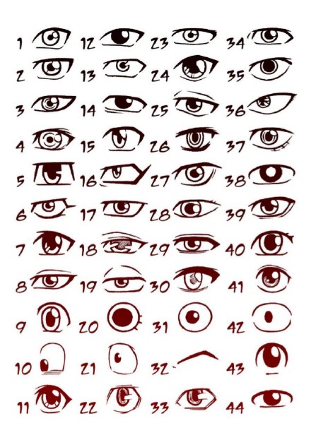 上百种动漫风格的眼睛画法,在也不愁画眼睛难了!收藏练习吧