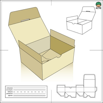 纸盒包装设计 纸盒子的折法纸样