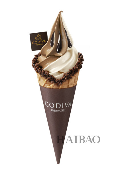 这个春夏,歌帝梵 (godiva)隆重推出全新的香草味巧克力软冰淇淋和双重