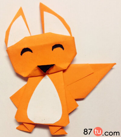 html儿童折纸小狐狸折纸图