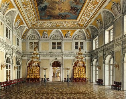 冬宫坐落在圣彼得堡宫殿广场上,它是18世纪中叶俄罗斯新古典主义建筑