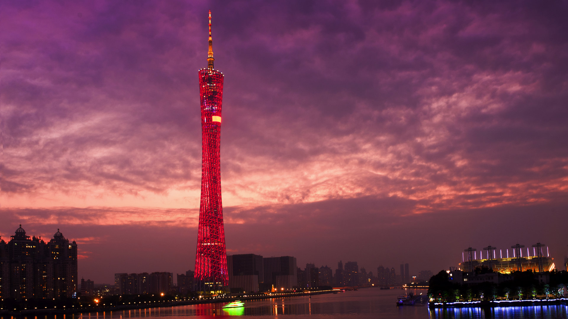 广州塔小蛮腰夜景图片