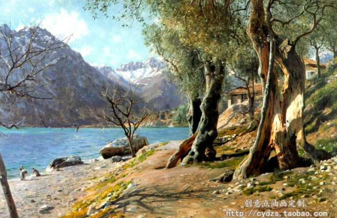 【创意点油画】丹麦 peder mork monsted 的风景画欣赏1