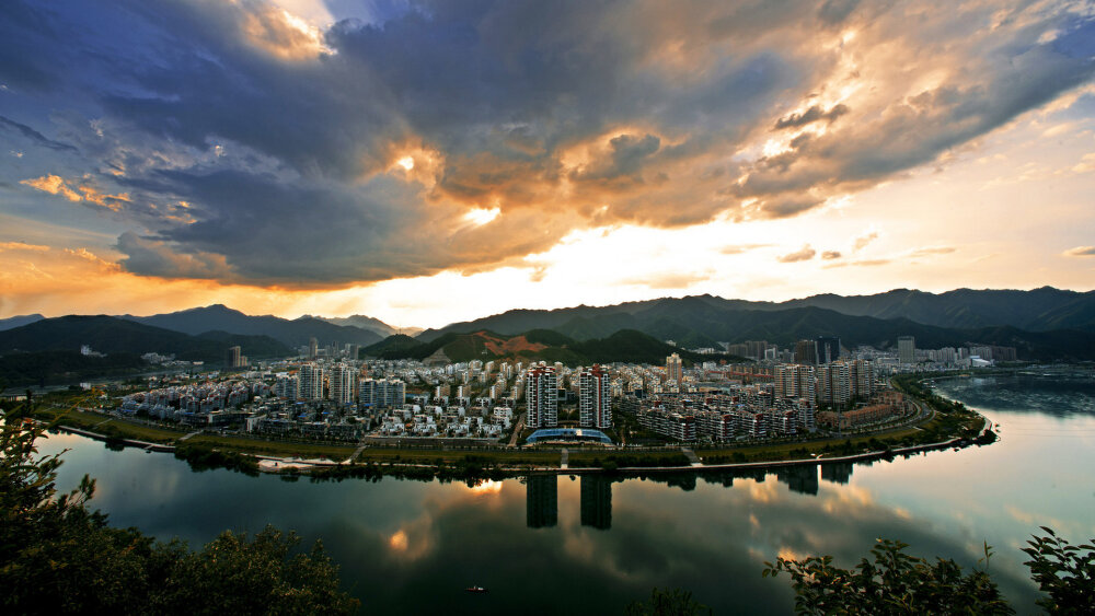 新安江夜景风景壁纸