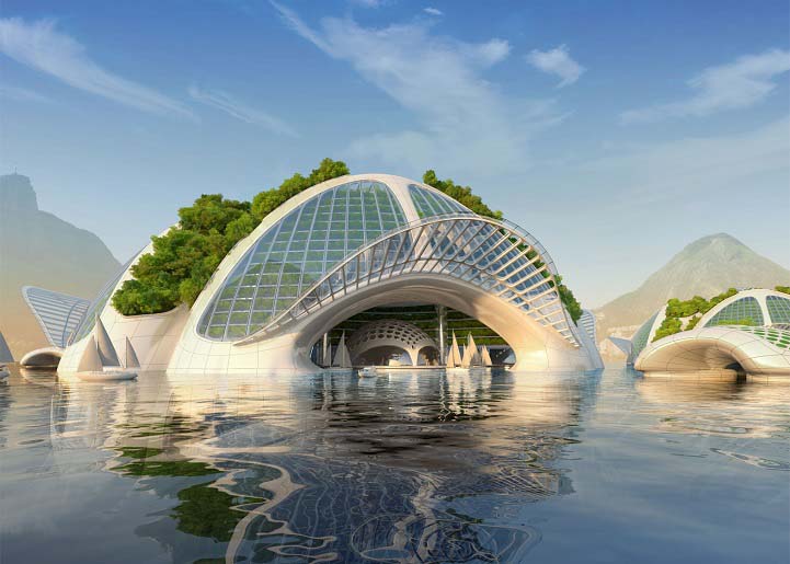 比利时建筑师文森特卡勒博设计了惊人的环保型的海洋城市计划.