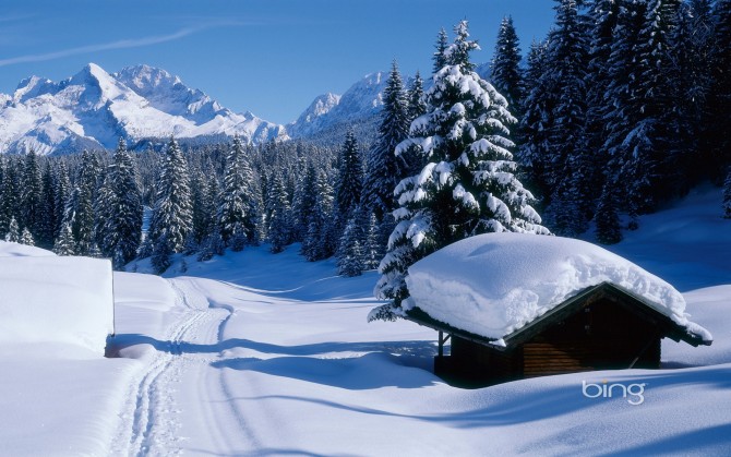 雪景冬天的图片自然风景桌面壁纸