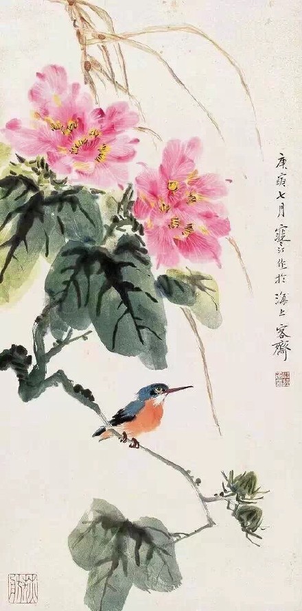 江寒汀是当代海派花鸟画第一人,为近现代海派小写意花鸟最重要代表