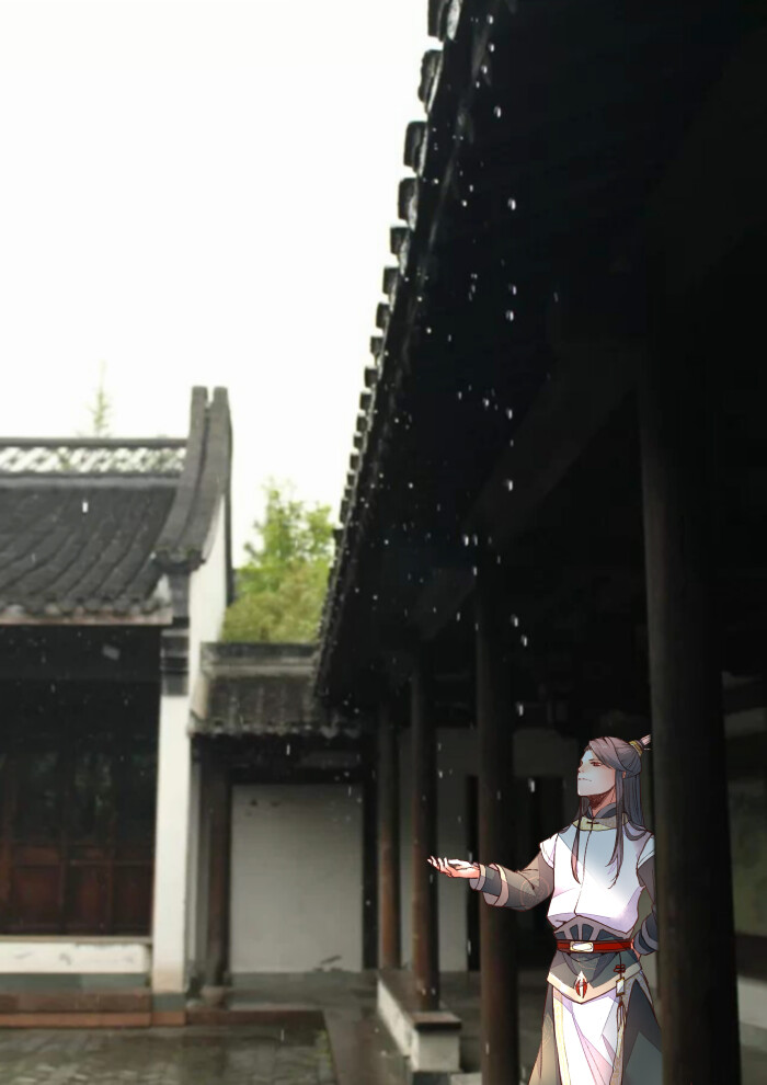 下雨 从前有座灵剑山 漫画封面 作者猪画 来源P