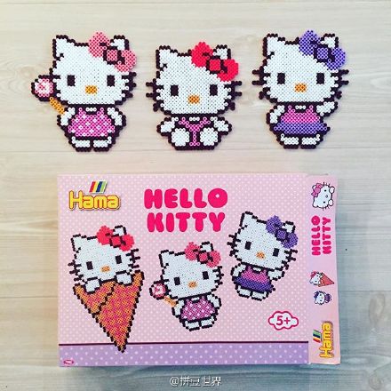 拼豆成品# hello kitty变装 ins:kittybeads