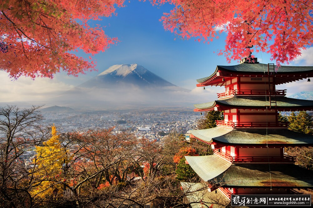 背景素材日本富士山风景摄影图片红叶美景 堆糖 美图壁纸兴趣社区