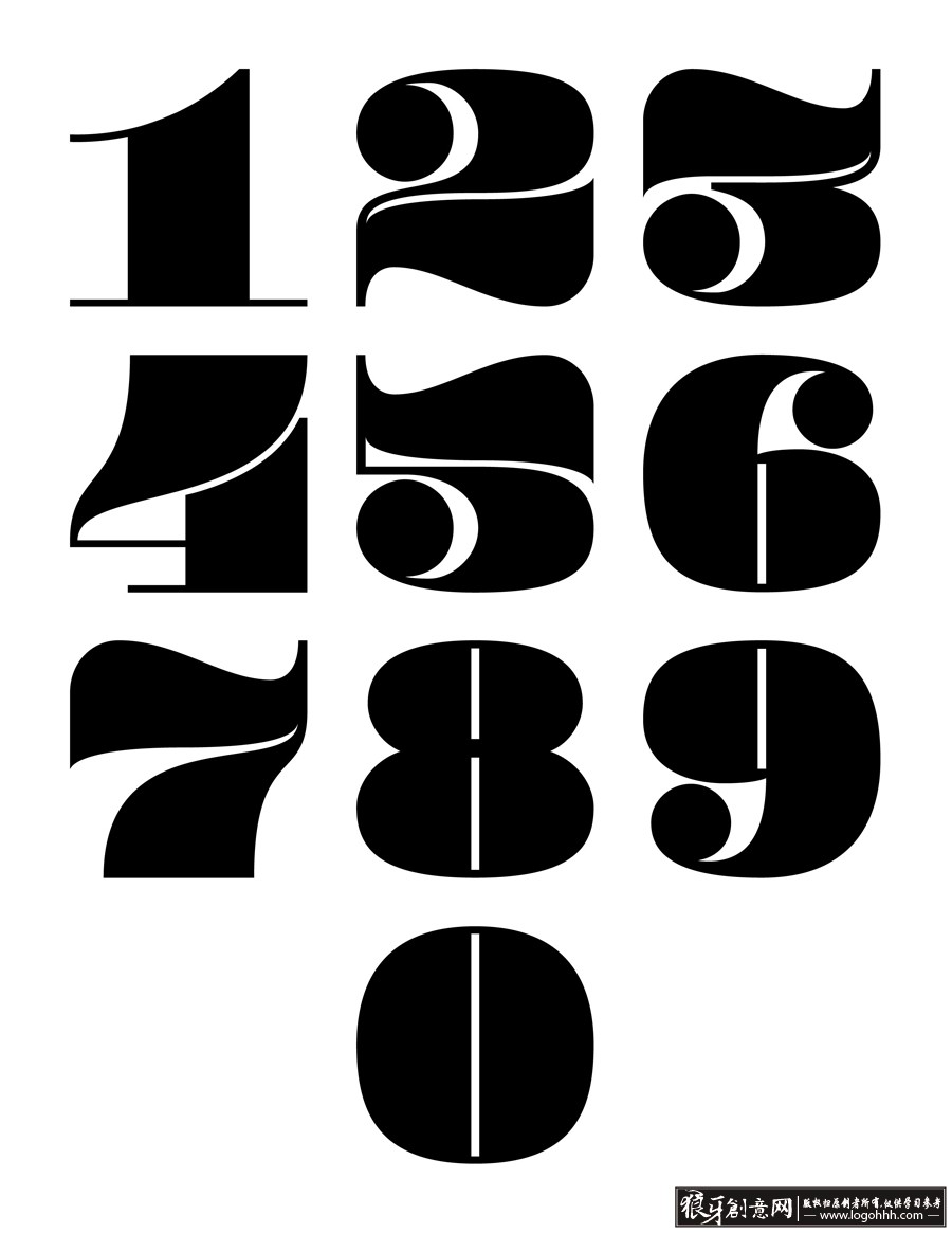 图标/标签 123456789字体设计ai 阿拉伯数字字体设计,数字,粗体