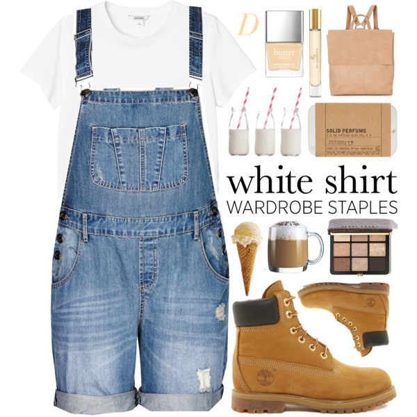 white shirt and timberlands