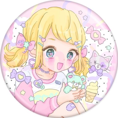 小可爱卡通女生头像粉红少女心梦幻头像二次元美女圆形头像@暖心少女