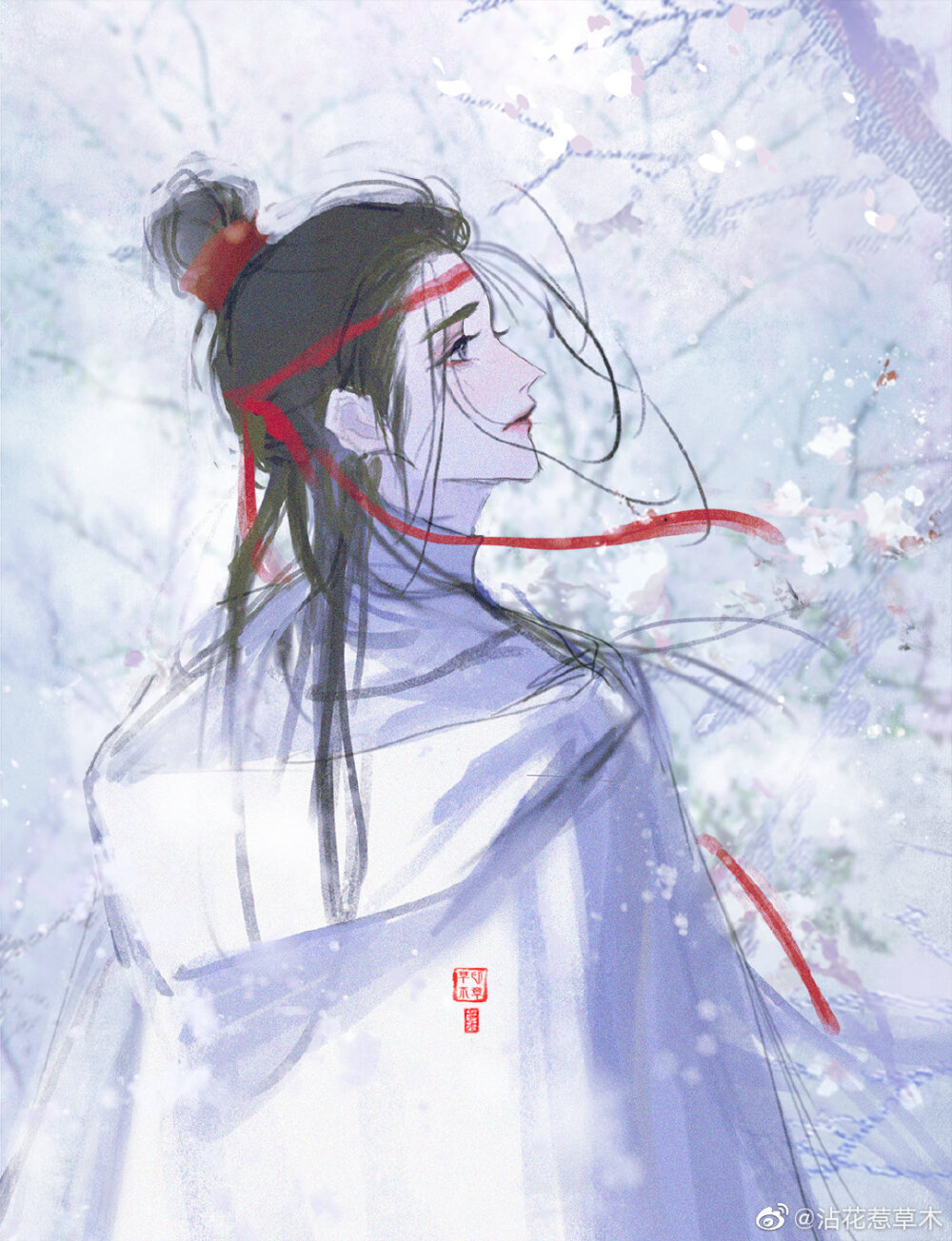 画师wb:沾花惹草木