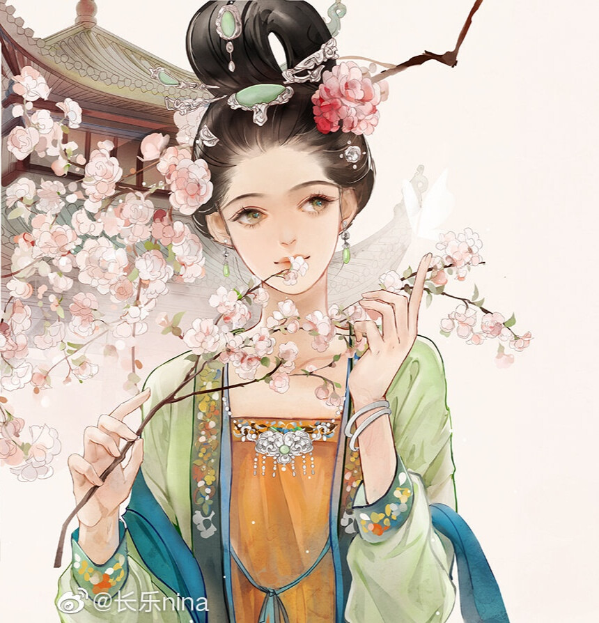 (古风美人)绘师:长乐nina