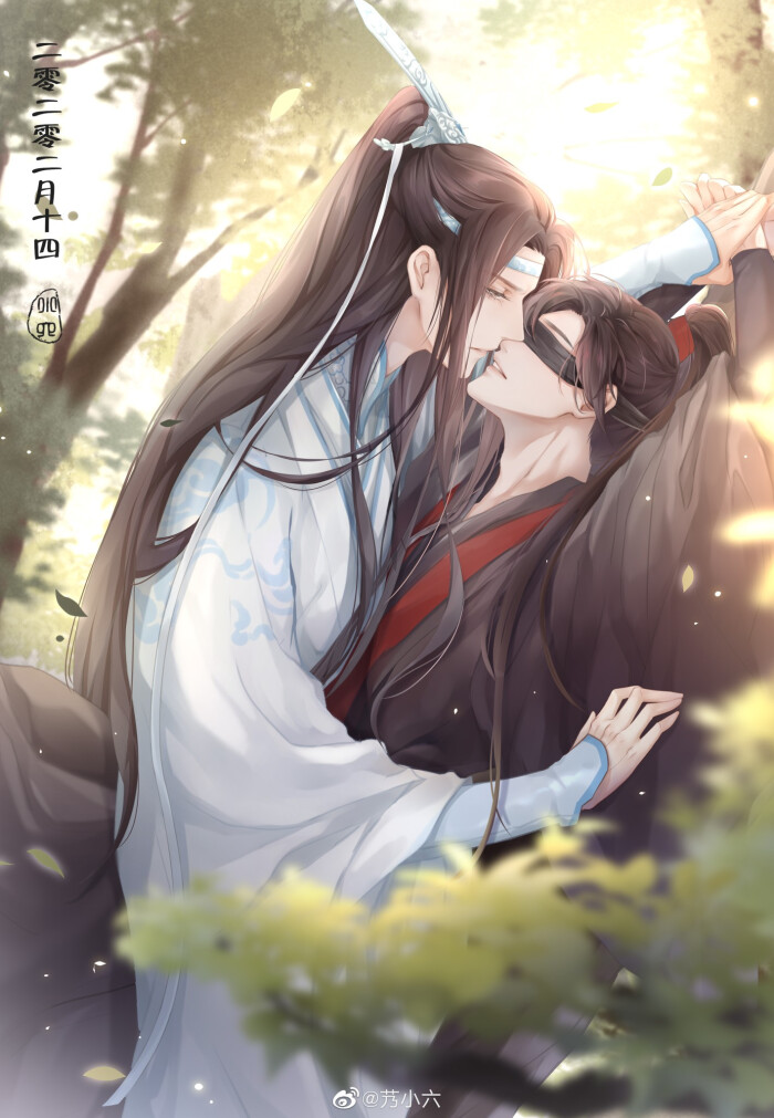 魔道祖师 忘羡 百凤山初吻 艿小六/绘来源:微博