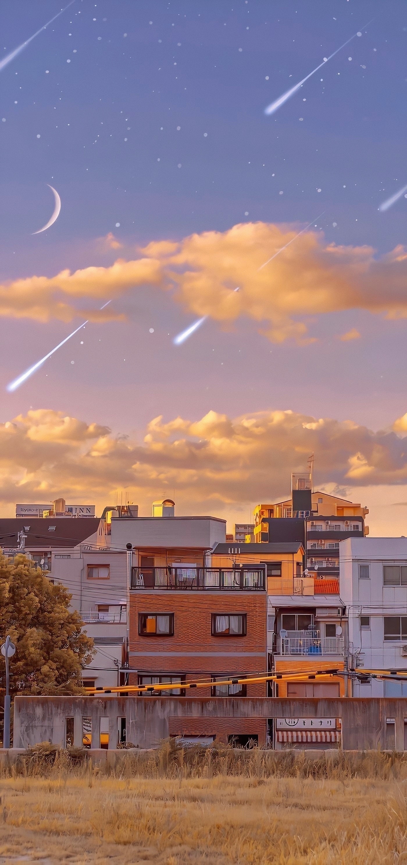 小清新 治愈系 夏天 傍晚 天空 手机壁纸 全面屏壁纸