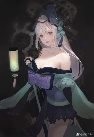 青行灯阴阳师手绘