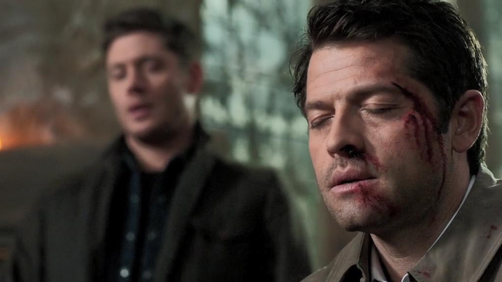 supernatural截图第十二季10集 castiel 卡西迪奥战损卡 战损cas