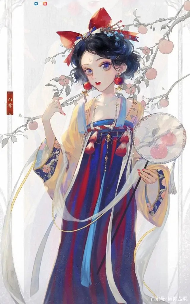 白雪公主迪士尼汉服二次元动漫女生美图