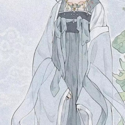 汉服正面手绘