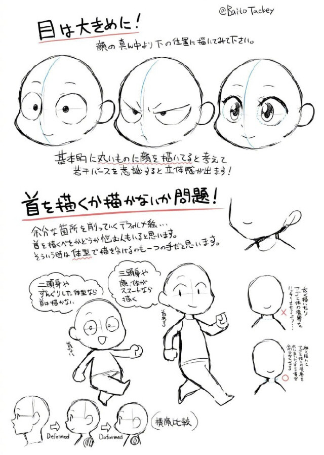 q版人物画画素材人体比例