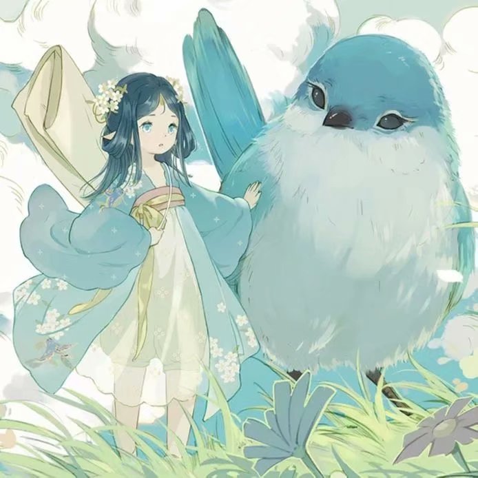 少女和鸟