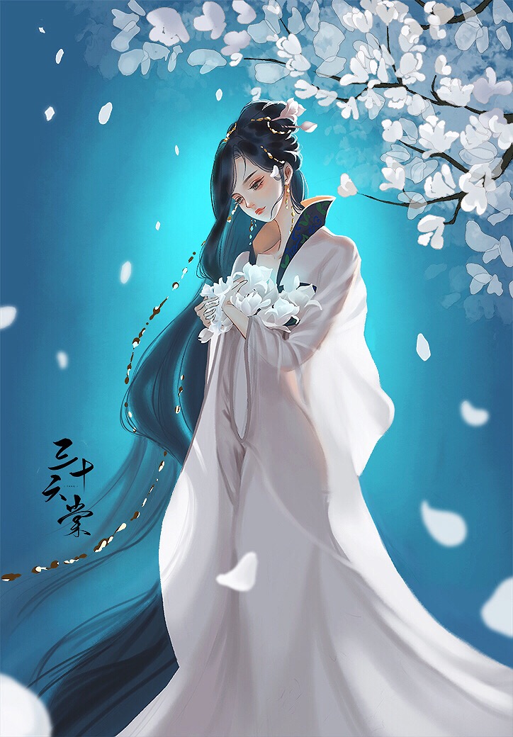 花下小仙女_三十六棠__插画师作品