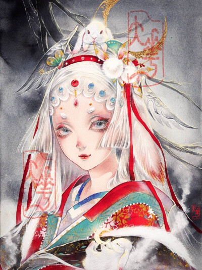 与众不同的古装插画让人移不开眼画师:大花huamama